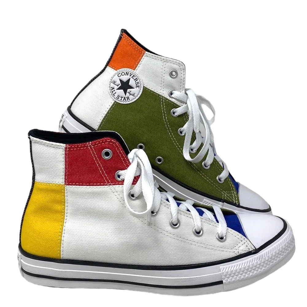 Converse Chuck Taylor High Sneakers Kids Women Skate Shoe Multi Canvas A03582F